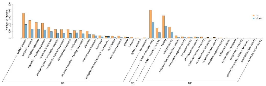 figure 6. Bar Chart of Differential Protein Level2GO Classification